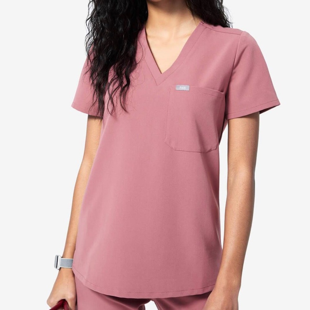 Figs Scrubs Set Mauve Catarina Top and Zamora Joggers
